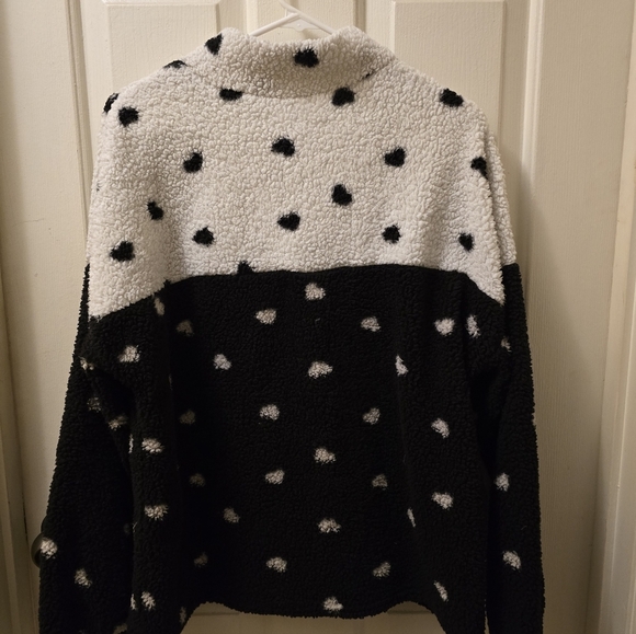 Polka Dot Fleece Jacket XL - Picture 2 of 3